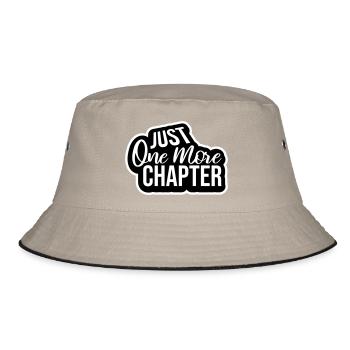 Just One More Chapter Funny Bookworm Reading Cool - Bucket Hat - khaki/black - Front