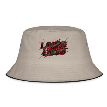 Low and Loud Saying Camouflage Tuning - Bucket Hat - khaki/black - Front