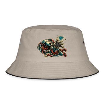 KOSMISCHER ROCKER | Greif nach dem Riff - Bucket Hat - Khaki/Schwarz - Vorne