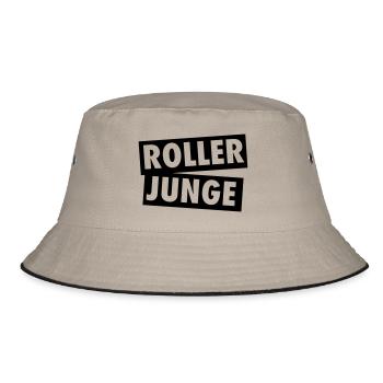 ROLLER JUNGE - Bucket Hat - Khaki/Schwarz - Vorne