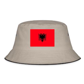 Albanie - drapeau - Bob - kaki/noir - Devant