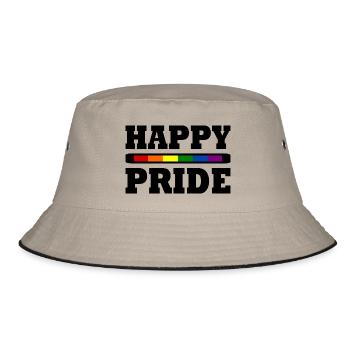 Happy pride - Bucket Hat - khaki/black - Front
