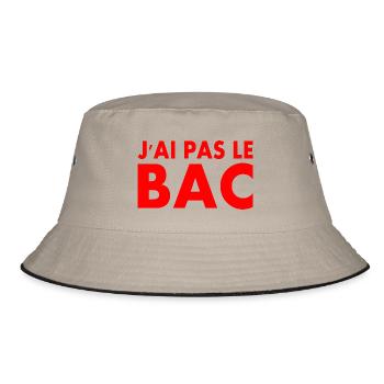 Ich habe kein Abitur - Bucket Hat - Khaki/Schwarz - Vorne