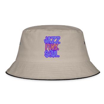 Jazz, Funk, Soul - Bucket Hat - khaki/black - Front