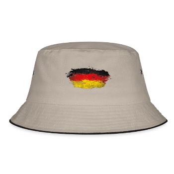 Deutschland Splatter - Bucket Hat - Khaki/Schwarz - Vorne