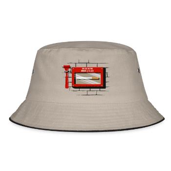 Emergency cigarette box - Bucket Hat - khaki/black - Front