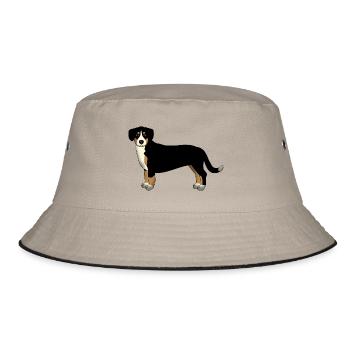 Entlebucher vorn - Bucket Hat - Khaki/Schwarz - Vorne