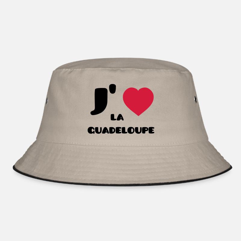 J'aime la Guadeloupe (V) - Bob - kaki/noir