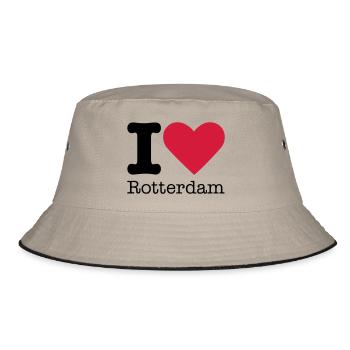 I Love Rotterdam - Bucket Hat - khaki/black - Front