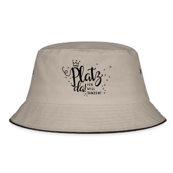 Platz da - Bucket Hat - Khaki/Schwarz - Vorne