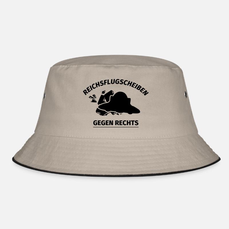 Reichsflugscheiben gegen Rechts - Bucket Hat - Khaki/Schwarz