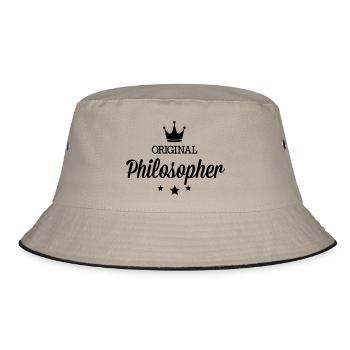 Original drei Sterne Deluxe Philosoph - Bucket Hat - Khaki/Schwarz - Vorne
