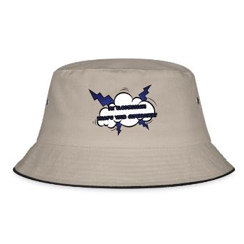 Elektriker: I´m Electrician! What´s your superpowe - Bucket Hat - Khaki/Schwarz - Vorne