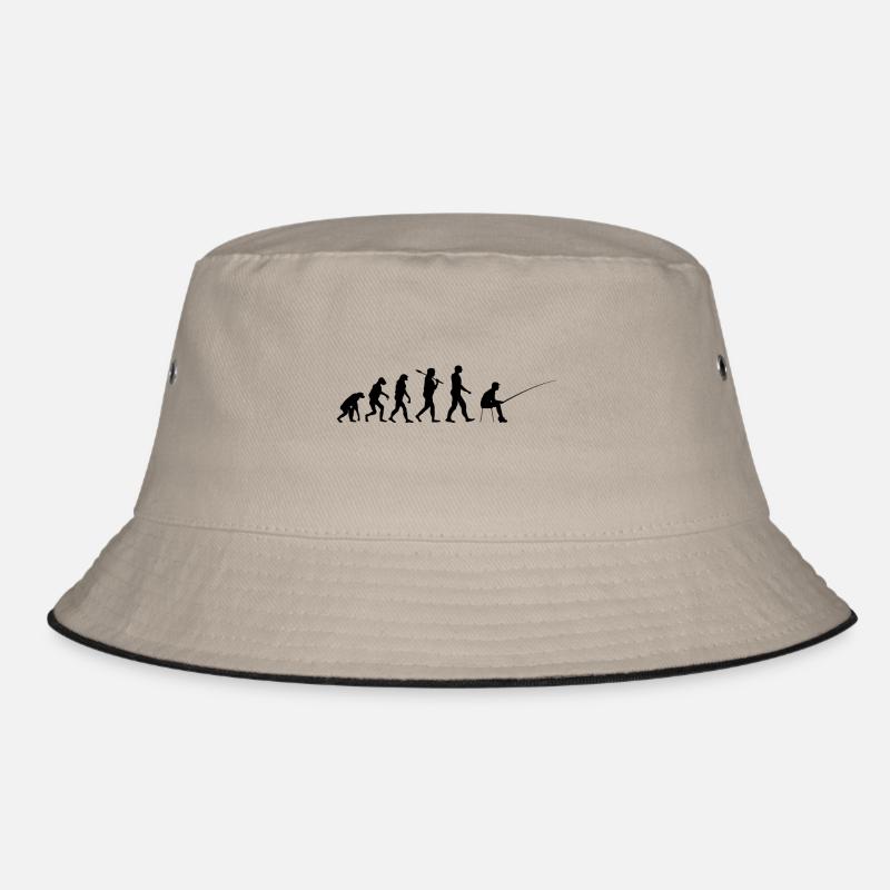 Angler Evolution angeln Geschenk Bucket Hat