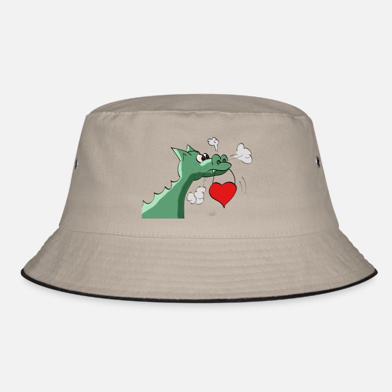 Drache mit Herz Bucket Hat