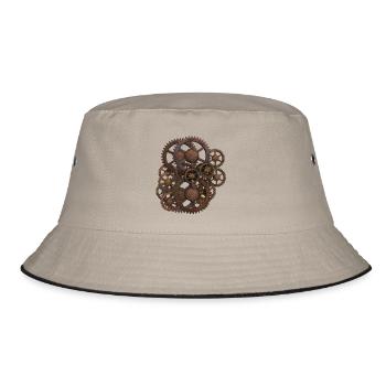 gears - Bucket Hat - khaki/black - Front