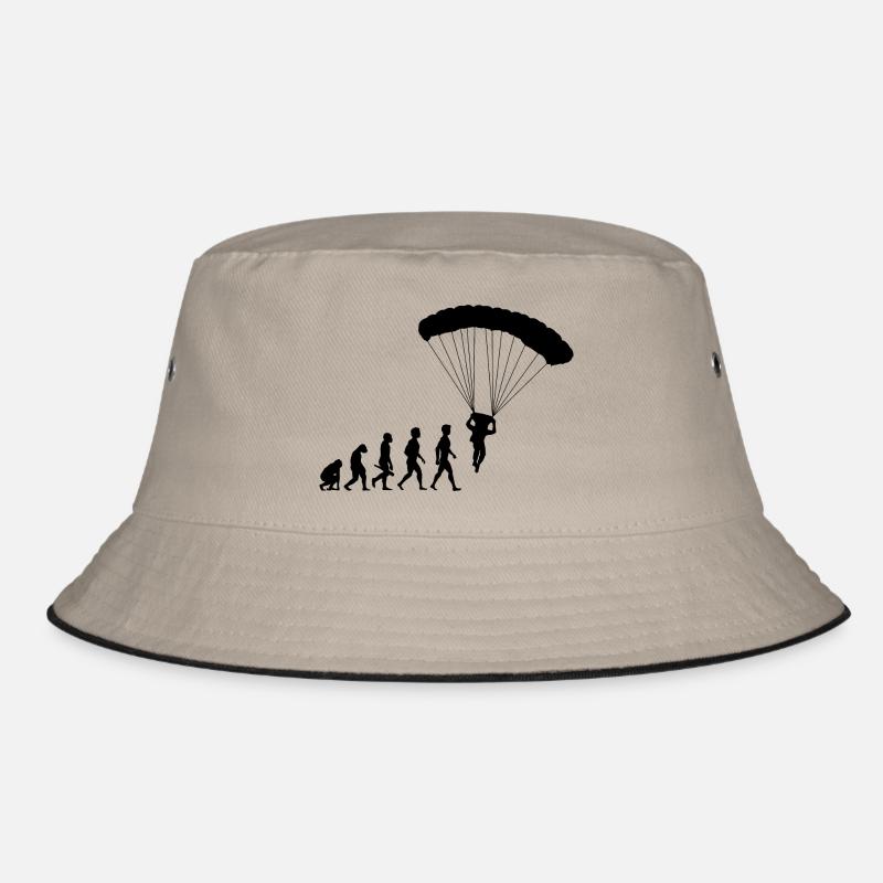 parachuting parachute paragliding glider1 Bucket Hat