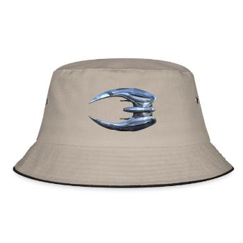 Battlestar Gallactica: Cylon Raider [Top View] - Bucket Hat - khaki/black - Front
