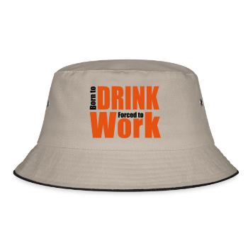 alcohol - Bucket Hat - khaki/black - Front