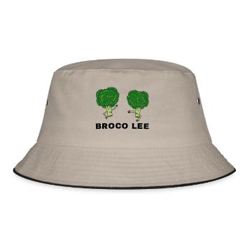 BROCO LEE - Bucket Hat - Khaki/Schwarz - Vorne