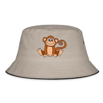 monkey - Bucket Hat - khaki/black - Front