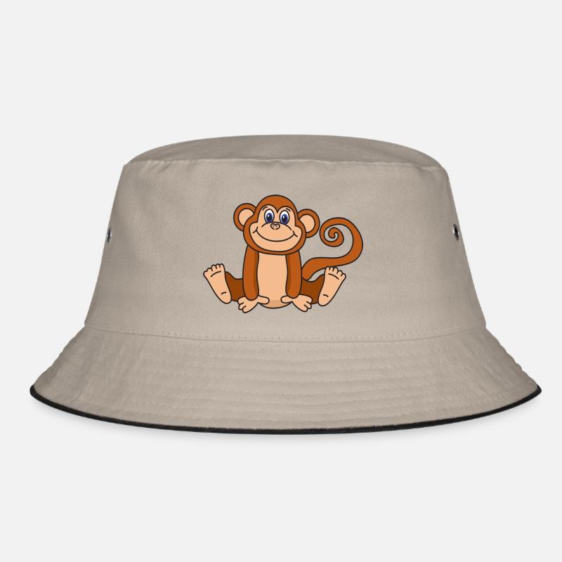Affe - Bucket Hat - Khaki/Schwarz