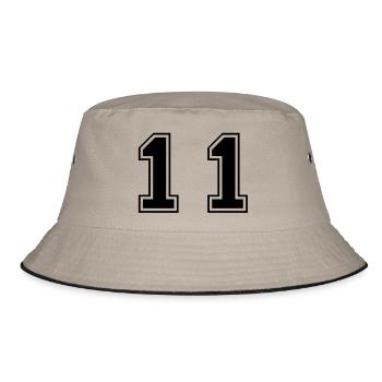 11 - Bucket Hat - Khaki/Schwarz - Vorne