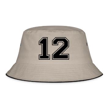 12 - Bucket Hat - khaki/black - Front