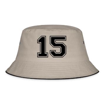 15 - Bucket Hat - khaki/black - Front