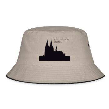 Kölner Dom - Bucket Hat - Khaki/Schwarz - Vorne