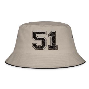 Number 51 in the grunge look - Bucket Hat - khaki/black - Front