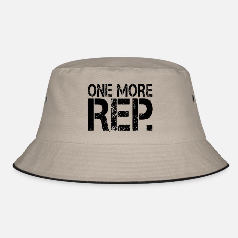 One More Rep - Bucket Hat - Khaki/Schwarz