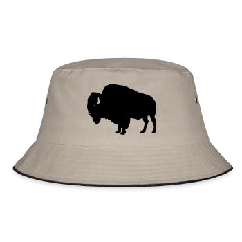 Bison - Bucket Hat - khaki/black - Front