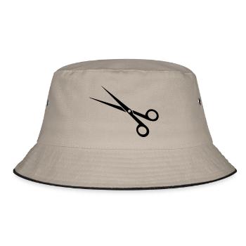 schere - Bucket Hat - Khaki/Schwarz - Vorne