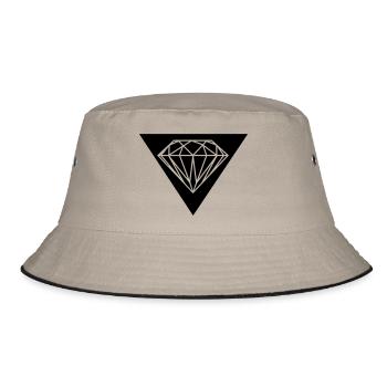 diamant - Bucket Hat - Khaki/Schwarz - Vorne