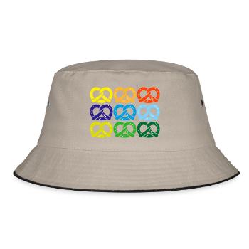 brezel salzbrezel - Bucket Hat - Khaki/Schwarz - Vorne