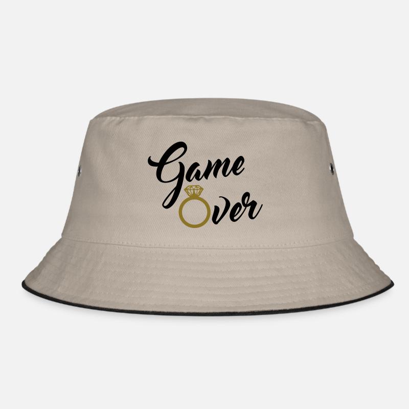 game over - Bucket Hat - Khaki/Schwarz