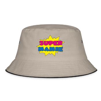 Super mamie - Bucket Hat - khaki/black - Front