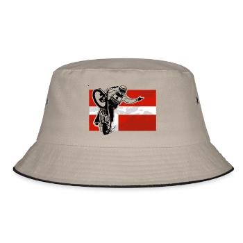 Speedway - Denmark Flag - Bucket Hat - Khaki/Schwarz - Vorne