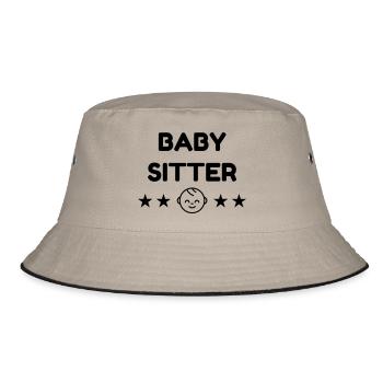 Babysitter Babysitting Baby-sitter Baby sitting - Bucket Hat - khaki/black - Front