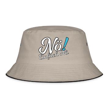 Nö! - Bucket Hat - Khaki/Schwarz - Vorne