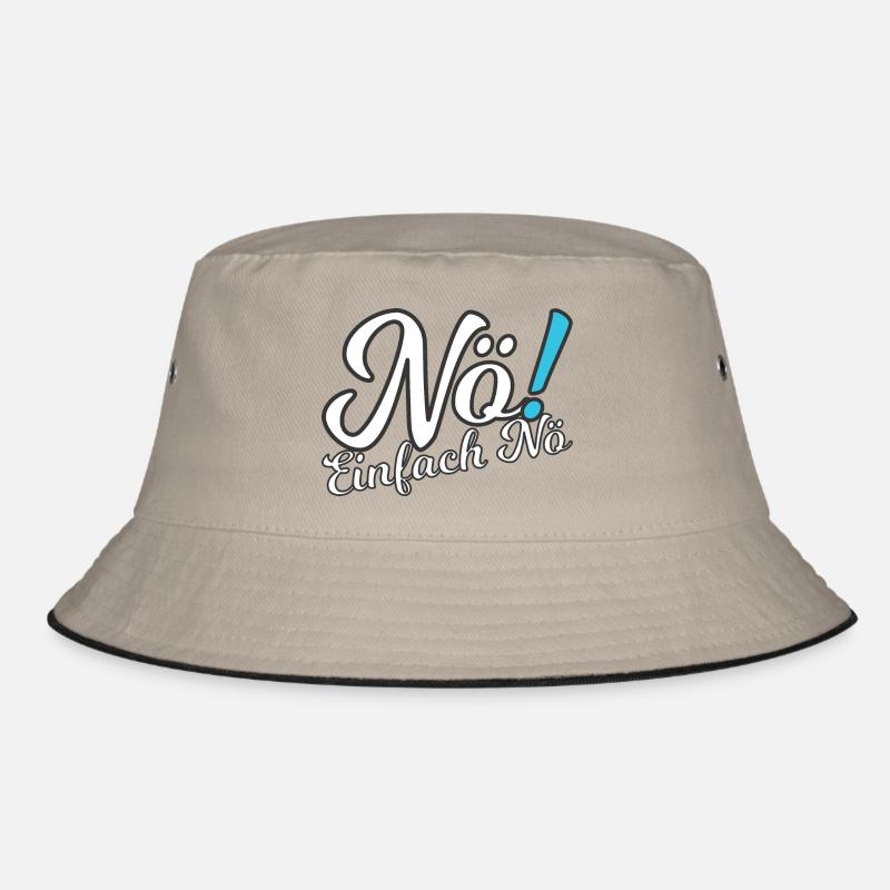Nö! - Bucket Hat - Khaki/Schwarz