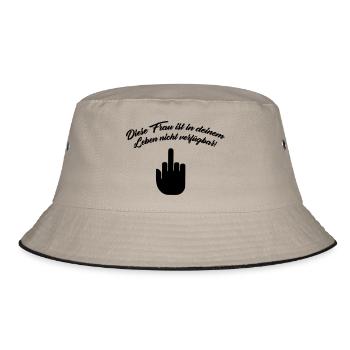 diese_frau - Bucket Hat - Khaki/Schwarz - Vorne