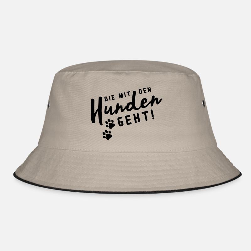 die mit den hunden geht - Bucket Hat - Khaki/Schwarz