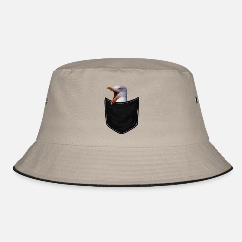 Meer und Möwe - Bucket Hat - Khaki/Schwarz