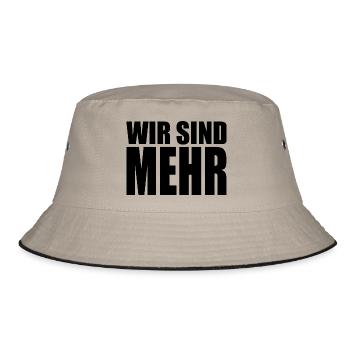 WIR SIND MEHR - Bucket Hat - Khaki/Schwarz - Vorne