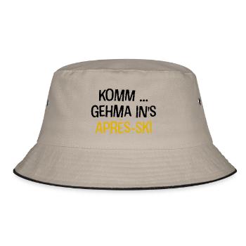 Après-Ski - Bucket Hat - Khaki/Schwarz - Vorne
