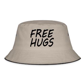 Free hugs - Bucket Hat - khaki/black - Front