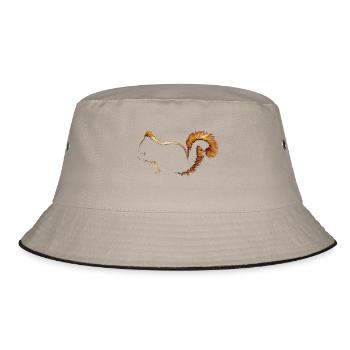 Eichhörnchen - Bucket Hat - Khaki/Schwarz - Vorne