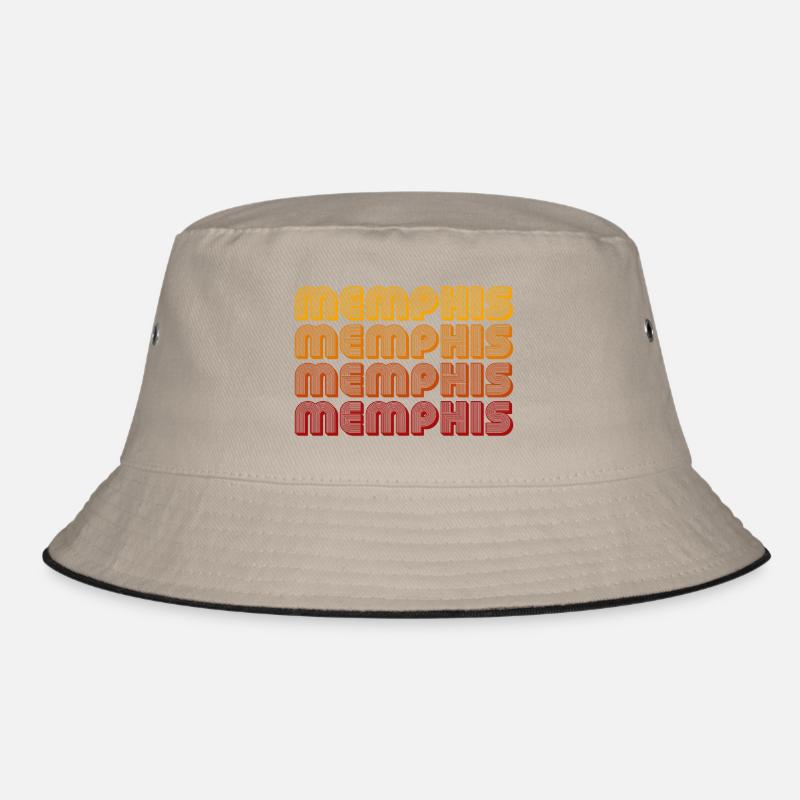 Memphis Gradient Block Pattern Bucket Hat